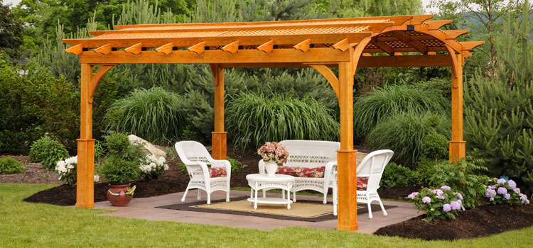 Cedar Wood Pergola Installation in Tarzana, CA